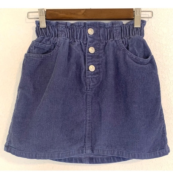 Zara Kids blue corduroy button skirt size 11 - 12